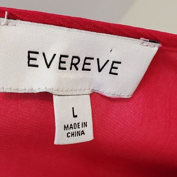 Evereve Hailey Hot Pink Fit & Flare Mini Dress Size L Long Sleeve Tiered Satin - Picture 7 of 9